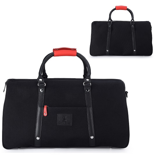 Emirates Wool & Oak duffle suitcase, black canvas Emirates Official Store