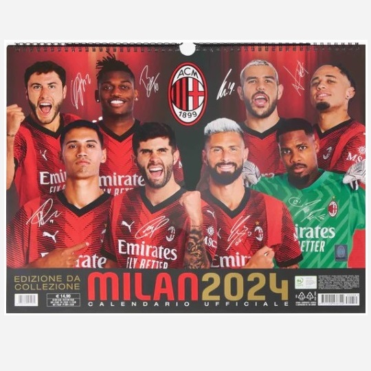 AC Milan 2024 calendar Emirates Official Store