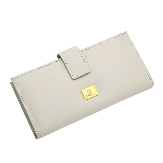 Emirates Store Wallets Italian leather ladies wallet, cream | Emirates Official Store