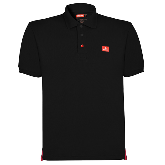 Emirates men's polo shirt, black HS Code 6109 1000 Emirates Official Store