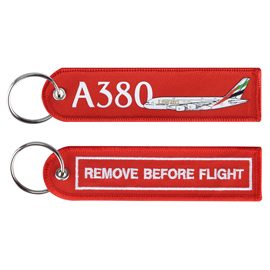 Remove Before Flight keyring A380 print