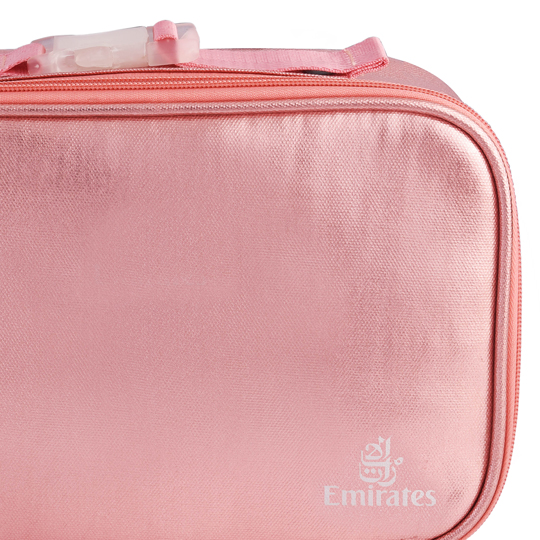 Lunch bag in metallic, rose gold HS Code 4202.9280 Emirates