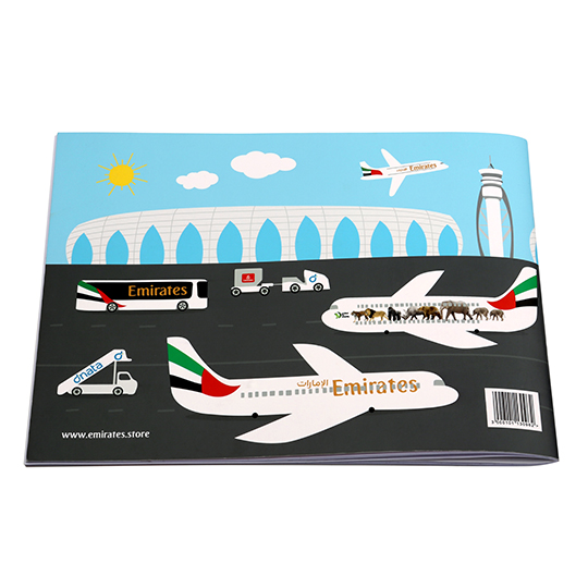 Our travels colouring and sticker book HS Code 48211000 Emirates