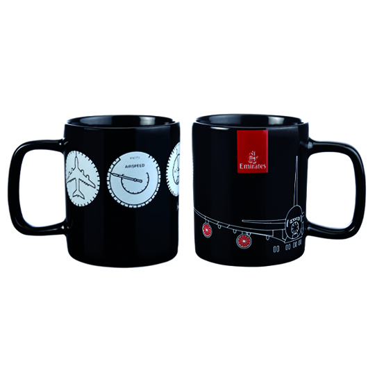 Aviation Dials mug, black HS Code 69111019 Emirates Official Store