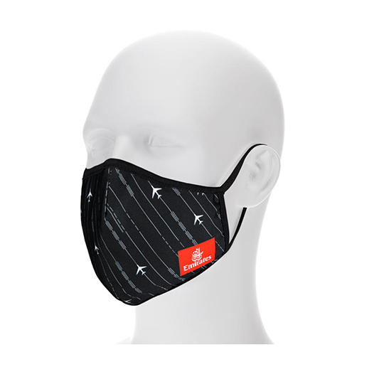 Emirates reusable face masks, black, pack of two Emirates Official Store